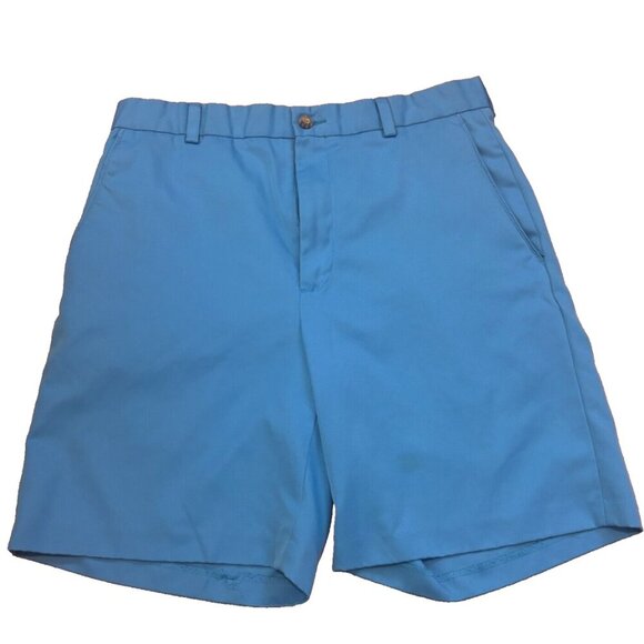 Men's Oxford Golf SuperDry Stretch Blue Shorts Size 32 - 8" Inseam - Picture 1 of 4